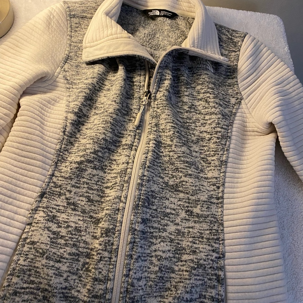 White and grey north face